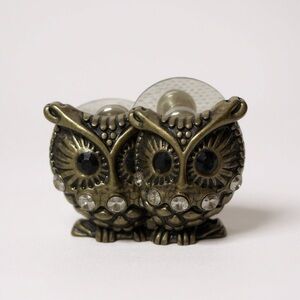 Antique Vintage chrome Owl earrings